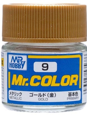 Краска акриловая Mr_Hobby Gold _золото__ металлик_ 10 мл _С9_