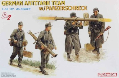 1/35 Немецкий противотанковый отряд с панцершреком_ 4 фигуры _Dragon_ 6374_