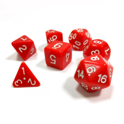 Набор из 7 кубиков для ролевых игр (красный) (Звезда, 1143)