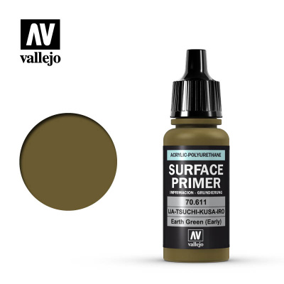 Грунтовка Vallejo Earth Green _Early_ _земляной зеленый__ акрил_ 17мл _Vallejo_ 70611_