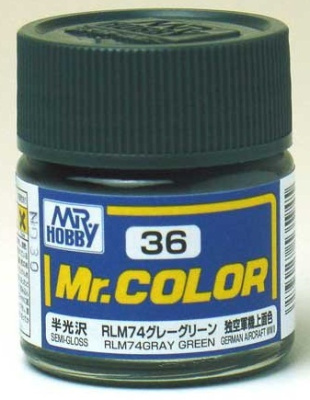 Краска акриловая Mr_Hobby RLM74 Gray _серый__ 10 мл _C36_