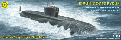 1/350 Атомная подводная лодка баллистических ракет Юрий Долгорукий _Моделист_ 135071_