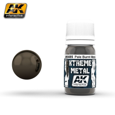 Краска Xtreme Metal Pale Burned Metal _бледный жженый металл__ эмаль_ 30мл _AK485_