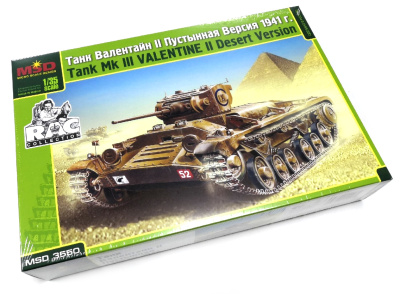 1/35 Танк Валентайн II_ пустынная версия_ 1941г_ _MSD_ 3550_