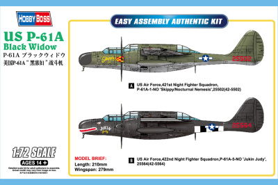 1/72 Самолёт  US P-61A Black Widow _HobbyBoss_ 87261_