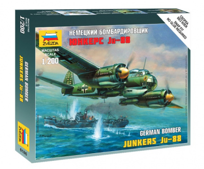 1/200 Немецкий бомбардировщик Ju-88 A4 (6186)