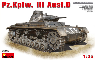 1/35 Нем_ танк  Pz_Kpfw_III Ausf_D _MiniArt_ 35169_