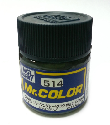 Краска Mr_Hobby Gray _Grau_ _серая__ матовая_ 10 мл _C514_