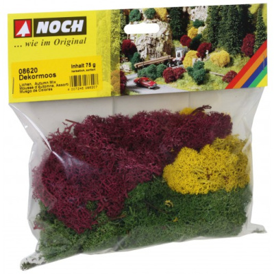 Мох макетный Dekormoos_ цвета микс_ 75гр_ _NOCH_ 08620_
