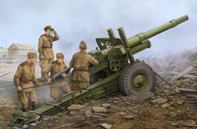 1/35 152-мм гаубица-пушка образца 1937 года МЛ-20  на лафете М-46 _Trumpeter_ 02324_