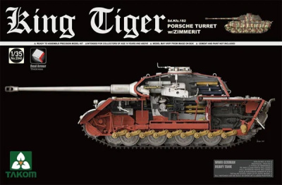 1/35 WWII German Heavy Tank Sd_Kfz_182 King Tiger Porsche w/Zimmerit and interior _Takom_ 2046S_
