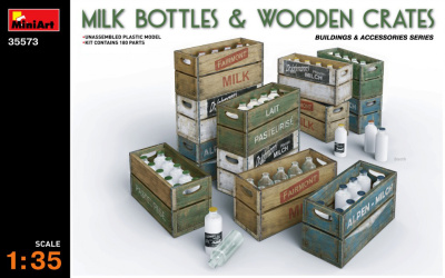 1/35 Аксессуары MILK BOTTLES & WOODEN CRATES _MiniArt_ 35573_