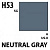 Краска акриловая Mr.Hobby Neutral Gray (нейтральный серый), полуглянцевая, 10 мл (H53)