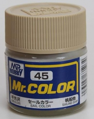 Краска акриловая Mr.Hobby Sail Color (цвет парусов), полуглянцевая, 10 мл (C45)