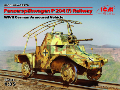 1/35 Panzerspähwagen P 204 _f_ железнодорожный_ Германский бронеавтомобиль ІІ МВ _ICM_ 35376_