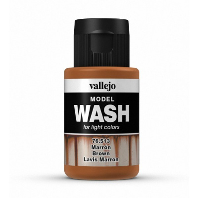 Смывка Vallejo Model Wash_ Brown _коричневая__ для светлых цветов_ 35мл _Vallejo_ 76513_