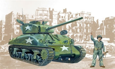 1/35 Танк  M4 A1 SHERMAN _Italeri_ 0225_