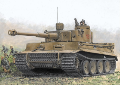 1/72 Нем_ танк Pz_Kpfw_ VI Ausf_E _Sd_Kfz 181_ Tiger I_ ранний _Dragon_ 7482_