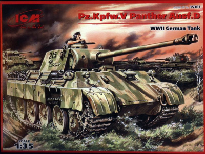 1/35 Пантера Pz_Kpfw_V - нем_танк II МВ _ICM_ 35361_
