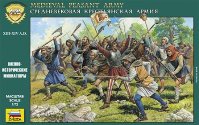 1/72 Средневековая крестьянская армия_ 13-14 вв_ _Звезда_ 8059_