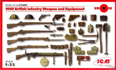 1/35 Оружие и снаряжение пехоты Великобритании 1МВ _ICM_ 35683_