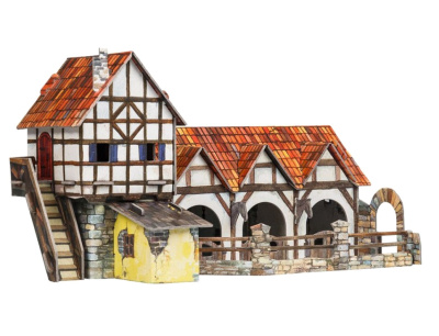 _Конюшня__ сборная модель из картона _УБ_ 264_