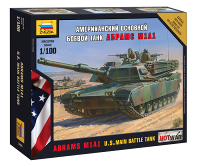 1/100 Американский осн_ боевой танк Абрамс М1А1 _Звезда_ 7405_