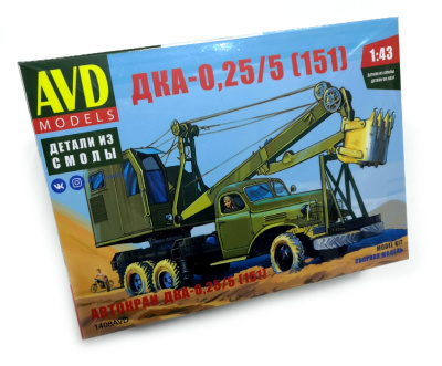 1/43 Автомобиль Автокран ДКА-0_25/5 _151_ _AVD_ 1408_